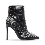Steve Madden Black Viceroy Studded Bootie Boots Heels Photo 1