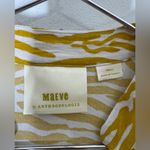 Maeve Anthropologie Womens Utility Shirt Yellow Zebra Stripe‎ Amira Short Sleeve Sz S Photo 2