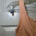 Caution to the Wind Orange Ribbed Knit V Neck Sleeveless Crop Top size L Photo 4