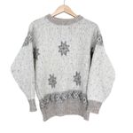 Vintage Alafoss Icewool Cream Tan Star Print Swater Sz M Size M Photo 4