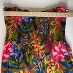 Aerie  Smocked Tropical Floral Maxi Dress Size XL Strapless Boho Vacation Resort Photo 8