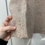 Rebecca Minkoff  Womens Sweater Large Merino Wool Alpaca Shrug Shawl Knit Tan‎ Photo 2