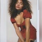 Realisation Par  the Venus mini Dress in red squiggle size M Photo 2