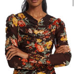 Veronica Beard NWT  Silk Hedera Floral Mini Dress Brown Size 10 Photo 13