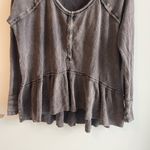We The Free Free People Coastline Peplem Top Grey Photo 2