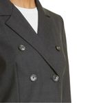 Max Mara Editore Double Breasted Virgin Wool Blazer Dark Gray 0 Photo 4