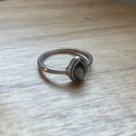 Dainty Pear Gemstone Ring Sterling Silver Minimalist Boho Chic Y2K Early 2000s Photo 5