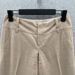 Banana Republic  Wide Leg Trouser Pants Women 0 Tan Wool Silk Blend Lined Pockets Photo 1