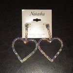 New Natasha Iridescent Baguette Shaped Drop Hearts Photo 0