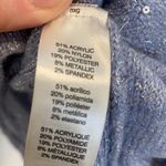 Chico's Chico’s Women’s Cowl Neck Sweater Blue w/ Silver Sequins EUC Sz 16 Acrylic Nylon Photo 11