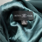 Betsy and Adam  - Hunter Green V-Neck Sleeveless Tulle  Gown Photo 3