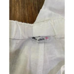 Allen Allen  White Linen Drawstring Cropped Pants Size XL Photo 2
