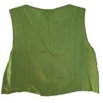 Flax  Women's 100% Linen Green Fundamental Crop Boxy Tank Top, Size S, Like New Photo 1
