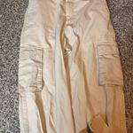 Forever 21 Forever‎ 21 Cargo Pants Womens S Tan Crop Wide Leg Raw Hem Utility Photo 1