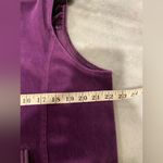 White Stag  Size XL Purple Velvet Velour Full Zip Vest Satin Trim Front Pockets Photo 6