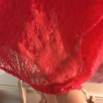 Maurice's Pink cropped hoodie with sheer lace size M Photo 2