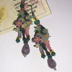 Jericho Rose Originals Handcrafted Seed Bead Beaded Boho Earrings Black Photo 2