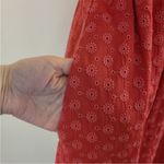 Madewell  Size Medium Eyelet Lucie Smocked Mini Americana Red NA305 Photo 8