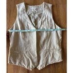 Madewell Linen Beige Vest Size 2 Photo 4