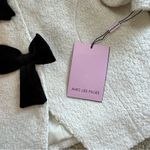 Avec Les Filles  Ivory Cream Black Bow Cardigan Blazer NWT Photo 12