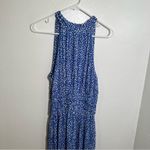 Pinch Sleeveless High Neck Maxi Dress Blue White Dots S Photo 2