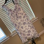 DKNY White and Purple Floral Dress Photo 1