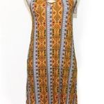 Pink Rose NWT Floral Vertical Geo Stripe Swing Loose Dress Photo 0