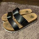 REEF  Cushion Black Vista Hi platform slip on two strap chunky sole sandals Photo 3