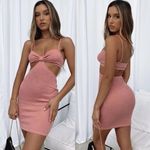 White Fox Boutique White Fox Pink Cut-Out Dress size small Photo 1