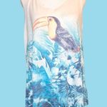Style & Co  cute flare hem white tank with tropical design! Photo 1