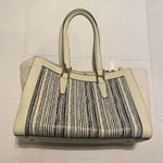 Antonio Melani  Women’s Black And White‎ Leather Shouder Bag Zipper Tote 9X4X14 Photo 8