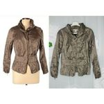 Kenneth Cole New York Womens Size10 Metallic Bronze Textured Crinkle Snap Front Photo 1