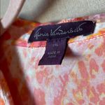 Gloria Vanderbilt  Orange and Pink Animal Print Blouse xxl Photo 2