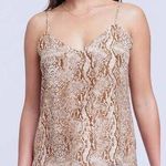 L'Agence L’agence Jane Brown Silk Snake Print Spaghetti Strap Top Women’s Large NWOT Photo 0