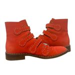 Givenchy  red suede moto combat boots Photo 5