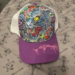 Ed Hardy  Purple and White Tiger Hat Photo 0