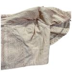 Storia Crop Top Women’s Peach Pink Eyelet Spaghetti Strap Off Shoulder Sz M Photo 6