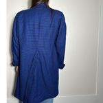 Vintage 100% Wool Blue Black Plaid Blazer Jacket with Shoulder Pads Size XXL Photo 3