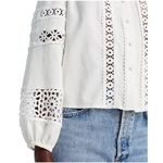 AQUA  White Lace Trim‎ Long Sleeve Button Down Blouse Top - XS Photo 3