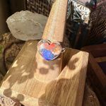 Heart New Spiny Oyster Purple Turquoise Sterling Silver Ring Size 9 Orange Photo 3