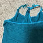 Smartwool Striped Tank Top Teal Blue Racerback Activewear Women's M Photo 4