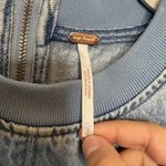 Free People  Harlow Mini Dress Crew neck Short Sleeve Denim Ocean Blue S Photo 3