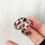 Leopard Print Hoop Earrings Brown Photo 5