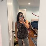 Jones New York Black Patterned Work Top Size M Photo 3