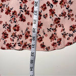 Maurice's Tunic Babydoll Top Pink Ditsy Floral Print Lace-up Front Photo 8