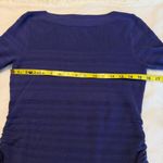 Apt. 9  Lightweight Knit Blue Sweater Women’s Size Small Ruched Sides Nautical Photo 6