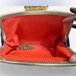 Chinese Embroidered Blue Floral Clutch w/ Detachable Chain Strap Photo 4