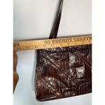 Vintage Eel Skin Hong Kong Shoulder Purse 8x12" Brown Photo 4
