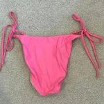 J.Crew NWT  bright pink Curved-waist cheeky string bikini bottom with beads Photo 2