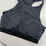 Outdoor Voices Women XS TechSweat Athletic Crop Top Sports Bra Night Black Gray Photo 6